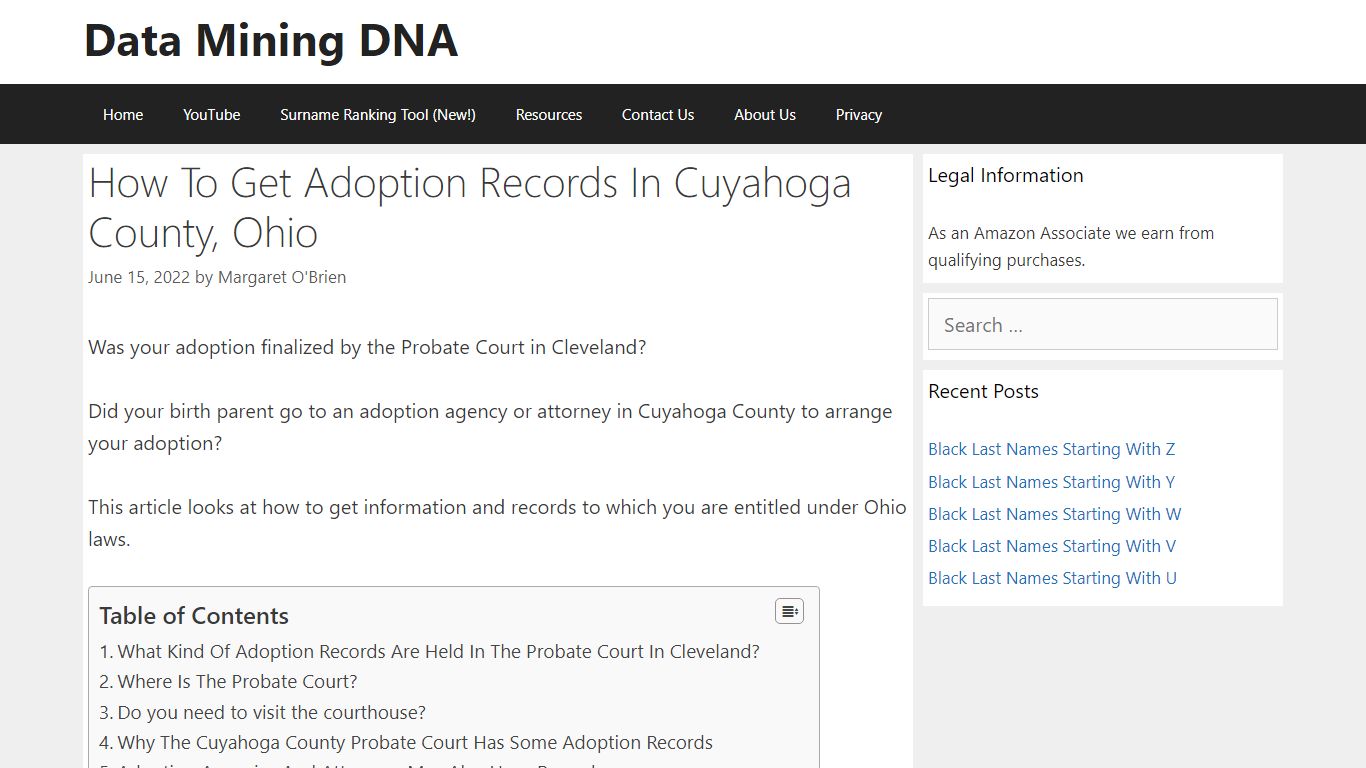 How To Get Adoption Records In Cuyahoga County, Ohio