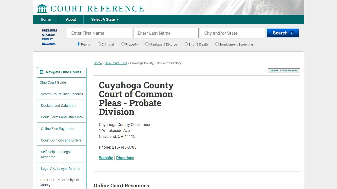 Cuyahoga County Court of Common Pleas - Probate Division